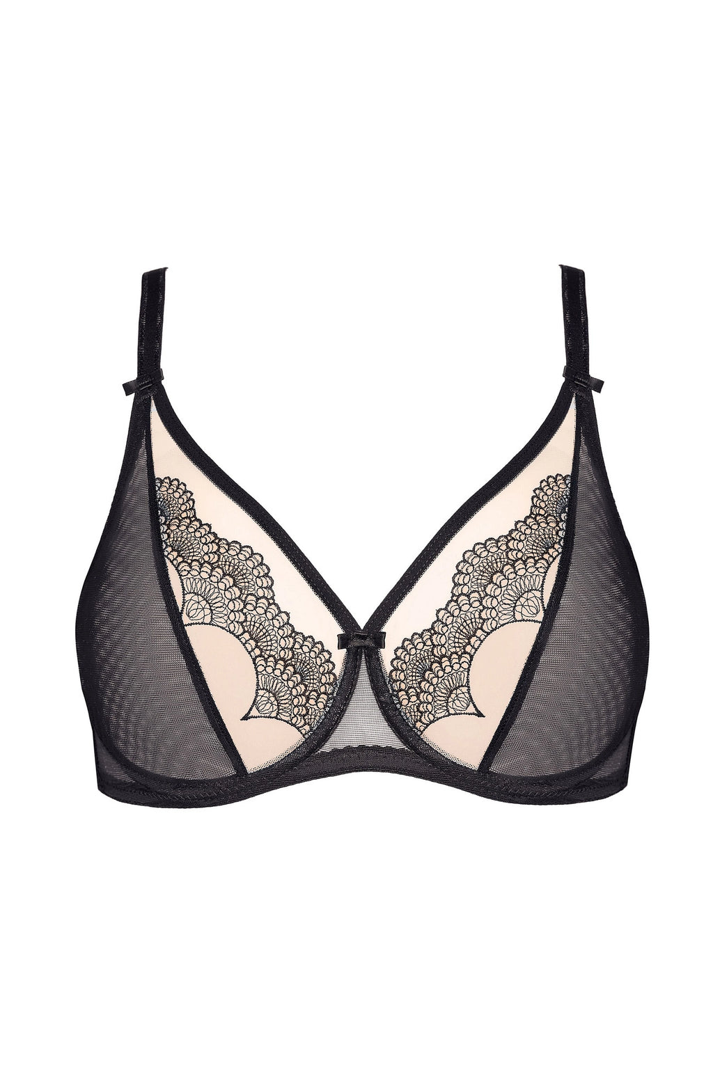 Heidi soft embroidered bra black (Discount Group A) | Gorteks | MySalvio