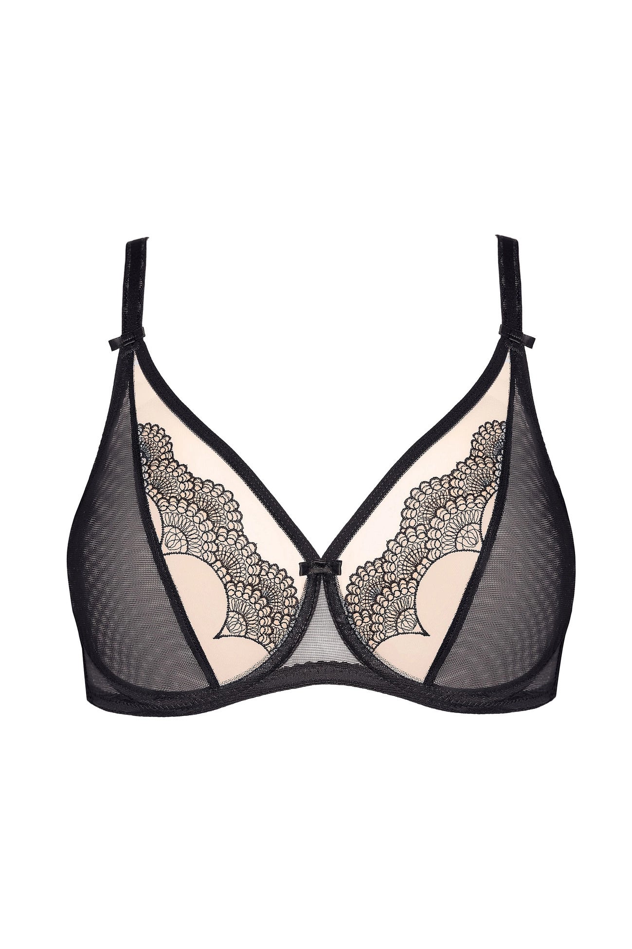 Heidi soft embroidered bra black (Discount Group A) | Gorteks | MySalvio