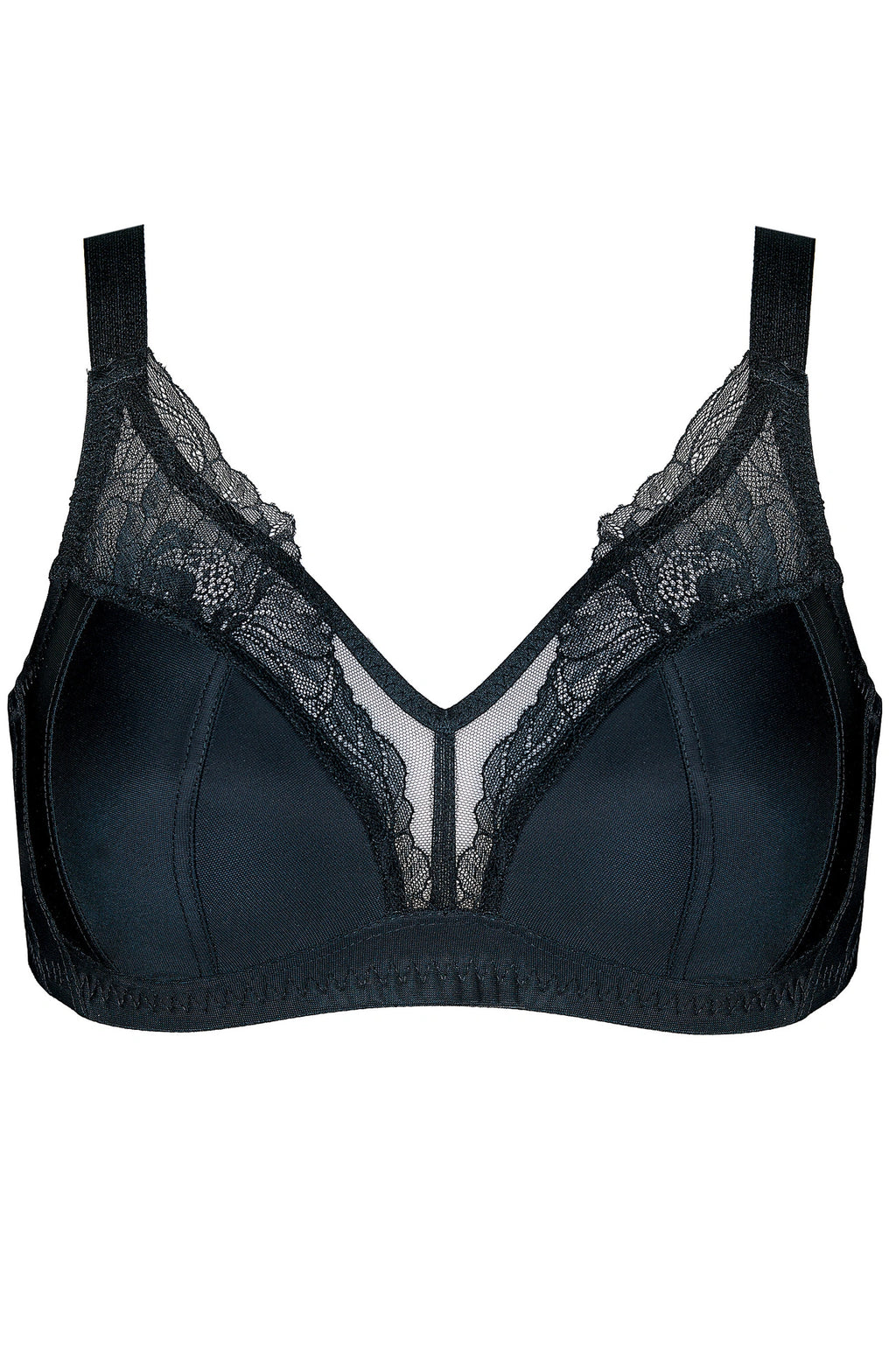 Selene black soft wireless bra | Gorteks | MySalvio