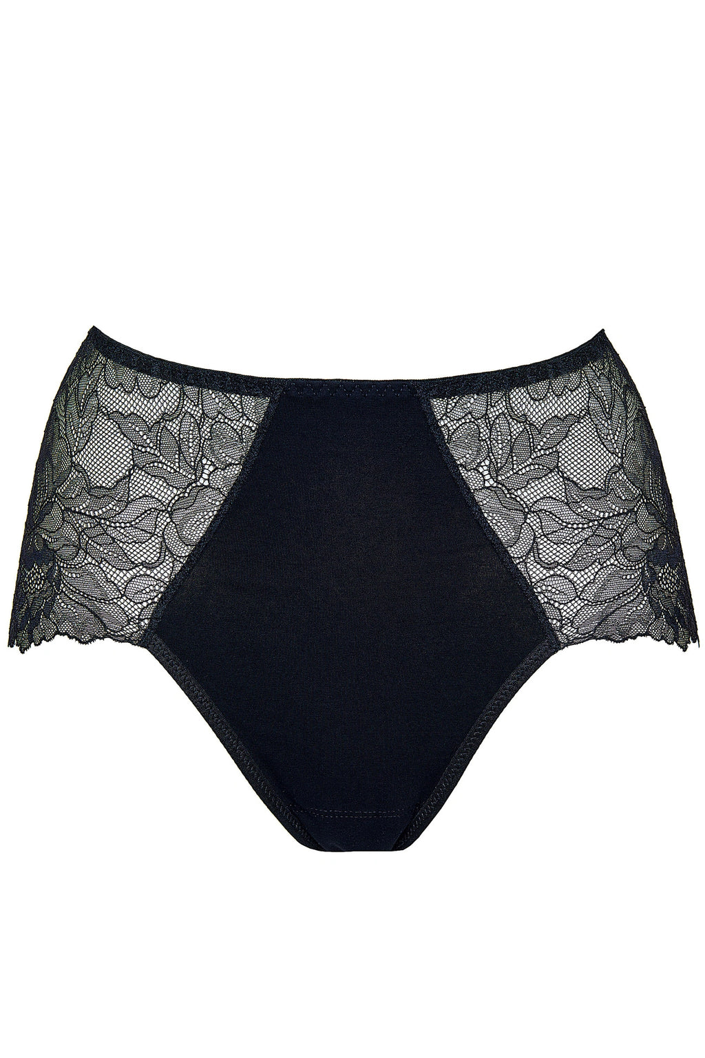 Selene black high-waisted lace briefs | Gorteks | MySalvio