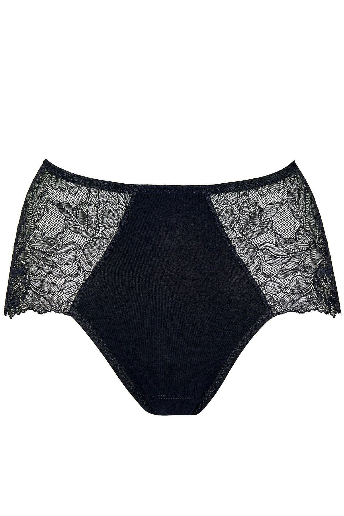 Selene black high-waisted lace briefs | Gorteks | MySalvio