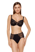 Selene black high-waisted lace briefs | Gorteks | MySalvio