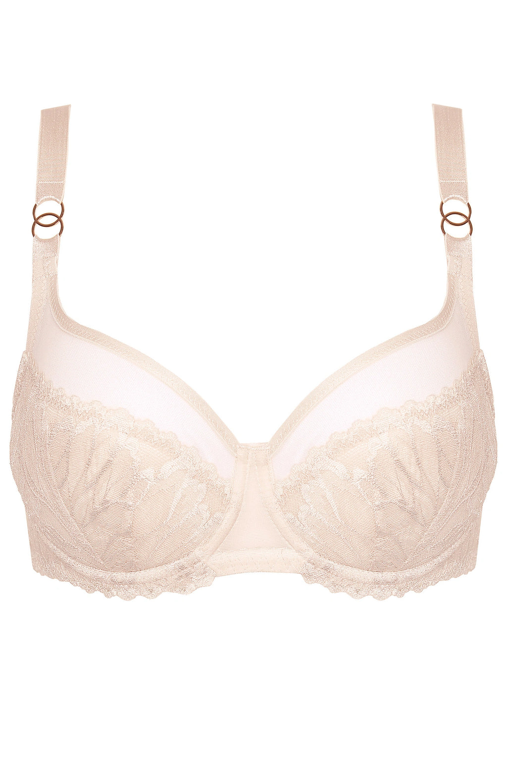 Beige Semi Padded Lace Bra Claudia | Gorteks | MySalvio