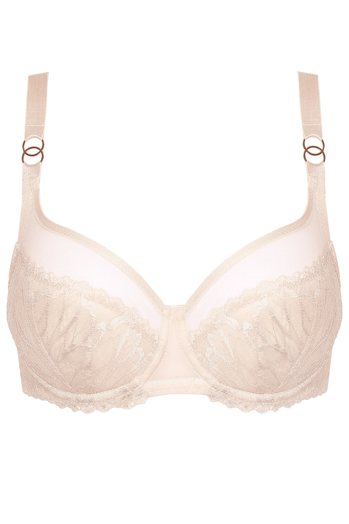 Beige Semi Padded Lace Bra Claudia | Gorteks | MySalvio